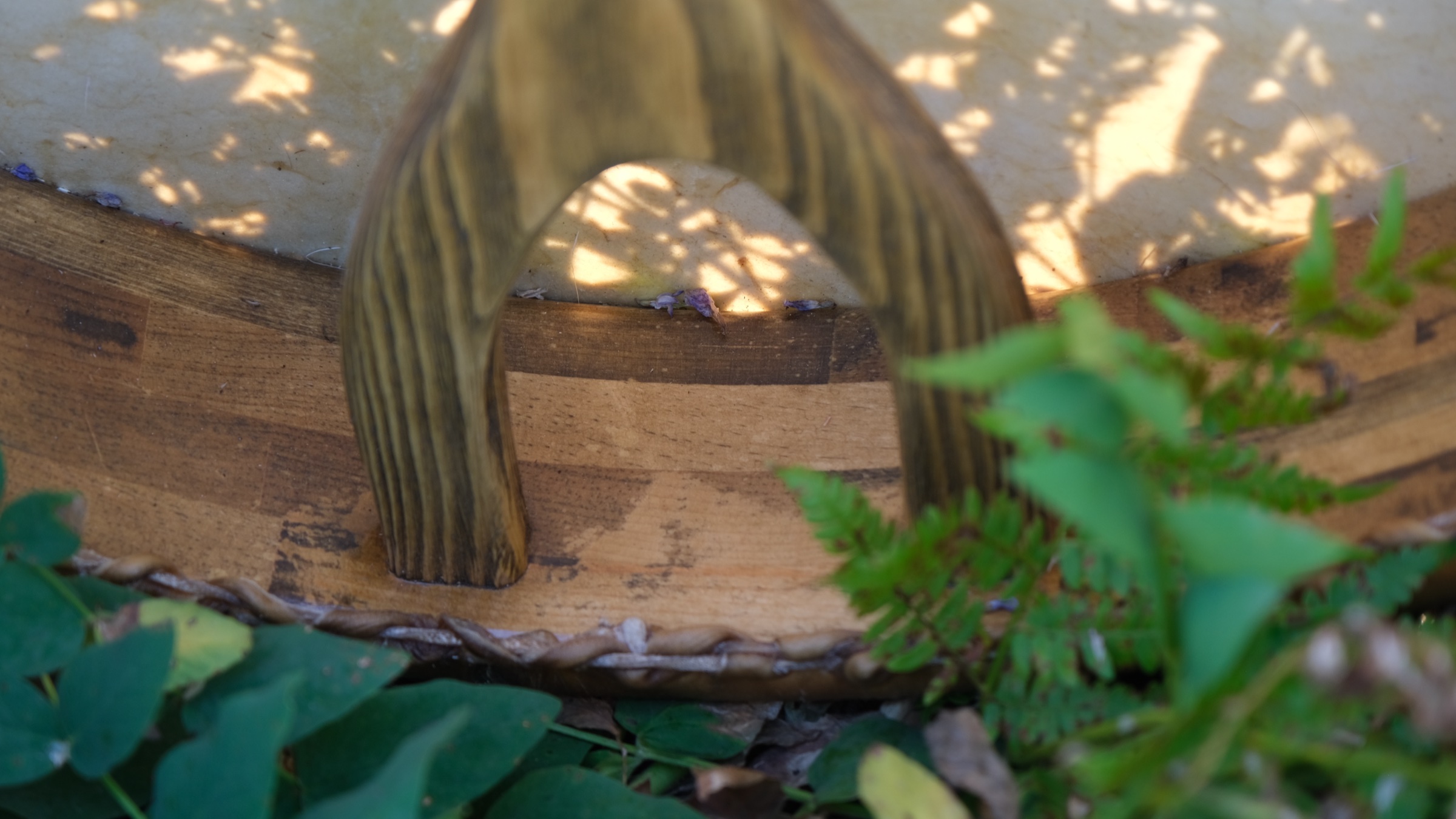 Handle and membrane with light passing through